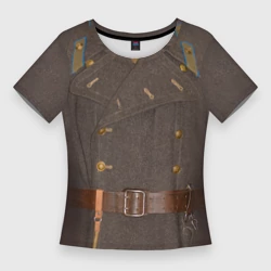 Женская футболка 3D Slim Шинель советское пальто