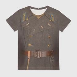 Женская футболка 3D Шинель советское пальто