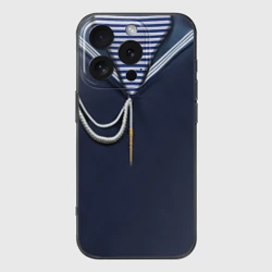 Чехол для iPhone 16 Pro Max силиконовый с защитой камеры Форма ВМФ