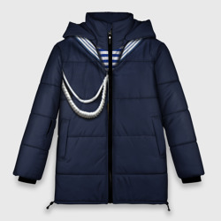 Женская зимняя куртка Oversize Форма ВМФ