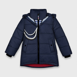 Зимняя куртка для девочек 3D Форма ВМФ
