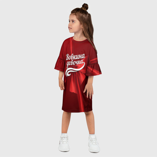 Детское платье 3D Вовкина девочка, цвет 3D печать - фото 3