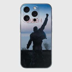 Чехол для iPhone 15 Pro силиконовый с защитой камеры Queen