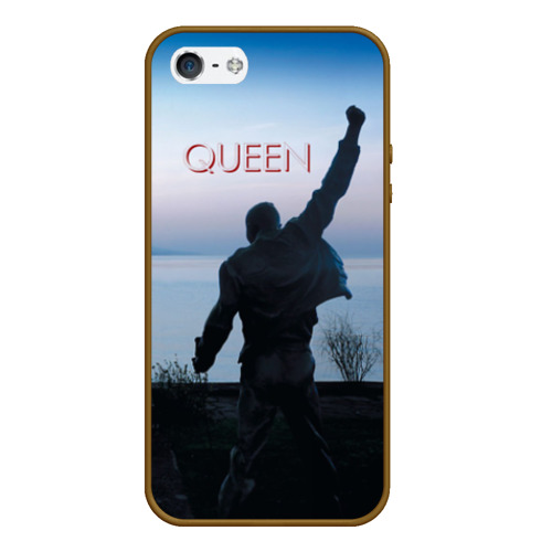 Чехол для iPhone 5/5S матовый Queen, цвет коричневый