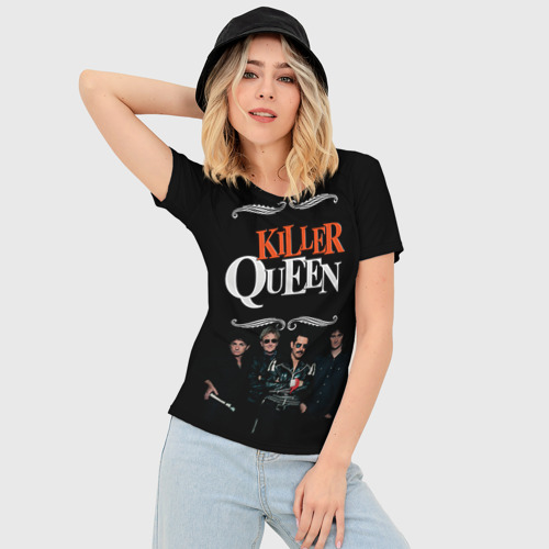 Женская футболка 3D Slim Killer Queen, цвет 3D печать - фото 3