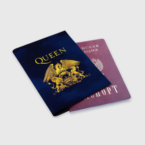 Обложка для паспорта матовая кожа Группа Queen, цвет черный - фото 3