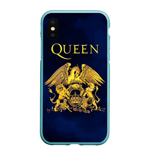 Чехол для iPhone XS Max матовый Группа Queen, цвет мятный