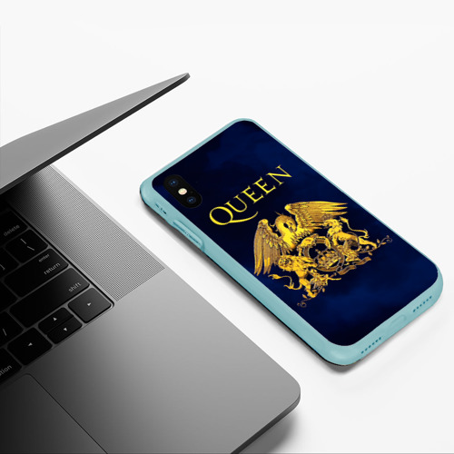 Чехол для iPhone XS Max матовый Группа Queen, цвет мятный - фото 5