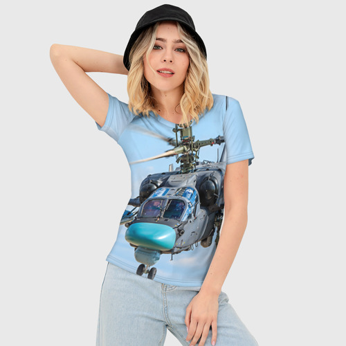 Женская футболка 3D Slim КА 52, цвет 3D печать - фото 3