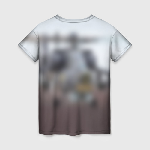 Женская футболка 3D с принтом МИ 28, вид сзади #1