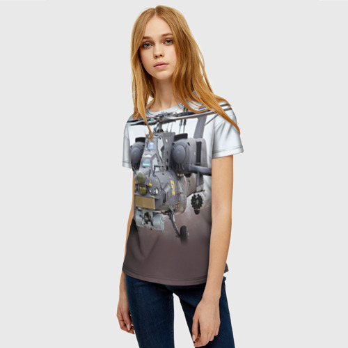 Женская футболка 3D с принтом МИ 28, фото на моделе #1