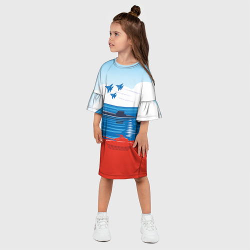 Детское платье 3D Триколор России - фото 3