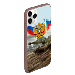 Чехол для iPhone 11 Pro Max матовый Танк и символика РФ - фото 2