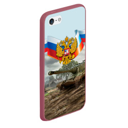 Чехол для iPhone 5/5S матовый Танк и символика РФ - фото 2