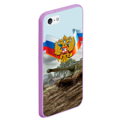 Чехол для iPhone 5/5S матовый Танк и символика РФ - фото 2