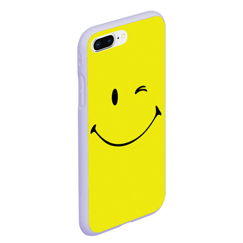 Чехол для iPhone 7Plus/8 Plus матовый Смайл, цвет светло-сиреневый - фото 3
