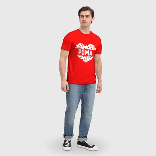 Мужская футболка 3D с принтом Рома, вид сбоку #3