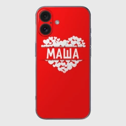 Чехол для iPhone 16 силиконовый с защитой камеры Маша