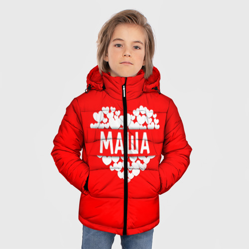 Зимняя куртка для мальчиков 3D Маша, цвет красный - фото 3