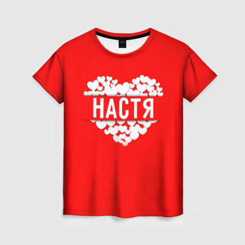 Женская футболка 3D Настя Фото 01 Женская футболка 3D Настя Фото 01
