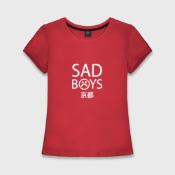 Женская футболка хлопок Slim Sad boys