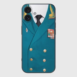 Чехол для iPhone 16 силиконовый с защитой камеры Китель - парадная форма