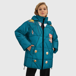 Женская зимняя куртка Oversize Китель - парадная форма - фото 2