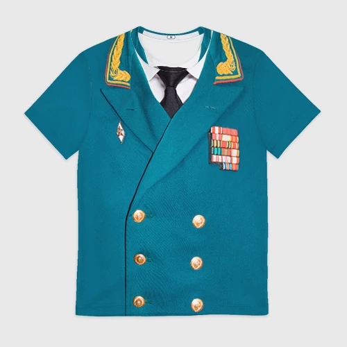 Мужская футболка 3D Китель - парадная форма