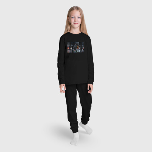 Детская пижама с лонгсливом хлопок Battlefield, цвет черный - фото 5