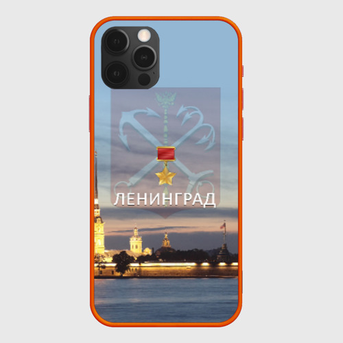 Чехол для iPhone 12 Pro Город-герой Ленинград, цвет красный