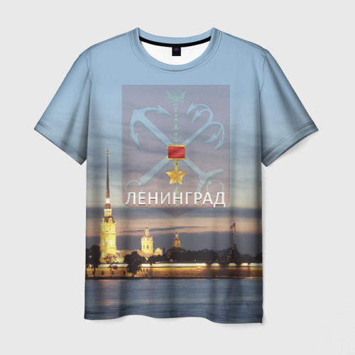 Мужская футболка 3D Город-герой Ленинград