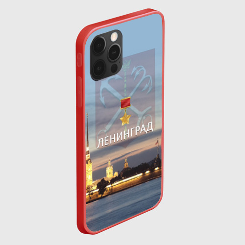 Чехол для iPhone 12 Pro Город-герой Ленинград, цвет красный - фото 3