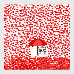 Магнитный плакат 3Х3 Сердцепад и сердитый кот