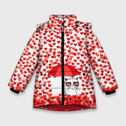 Зимняя куртка для девочек 3D Сердцепад