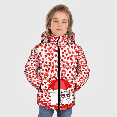 Зимняя куртка для мальчиков 3D Сердцепад, цвет красный - фото 3