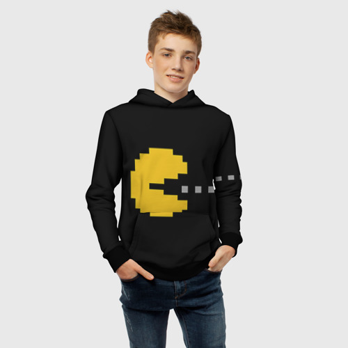 Детская толстовка 3D Pac-MAN, цвет черный - фото 6