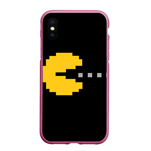 Чехол для iPhone XS Max матовый Pac-MAN, цвет малиновый