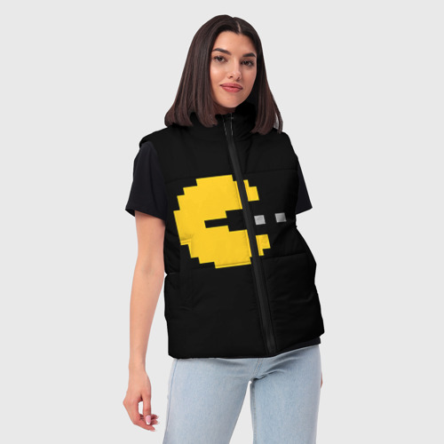 Женский жилет утепленный 3D Pac-MAN, цвет черный - фото 3