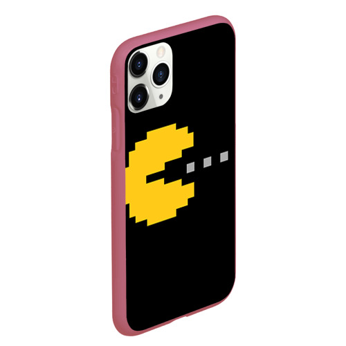Чехол для iPhone 11 Pro Max матовый Pac-MAN, цвет малиновый - фото 3