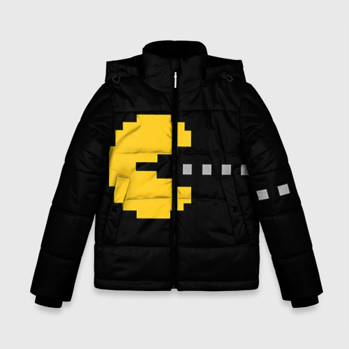 Зимняя куртка для мальчиков 3D Pac-MAN, цвет светло-серый