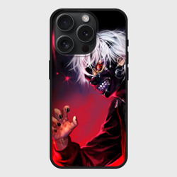 Чехол силиконовый для Apple iPhone 15 Pro матовый Канеки Кен - Токийский гуль