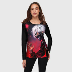 Женский лонгслив 3D Канеки Кен - Токийский гуль - фото 2