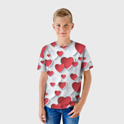 Детская футболка 3D Сердца - фото 2