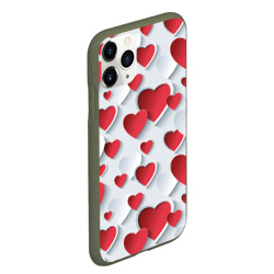 Чехол для iPhone 11 Pro Max матовый Сердца - фото 2