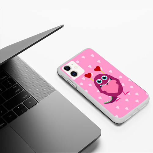 Чехол для iPhone 11 матовый Чудик с сердцем Фото 01 Чехол для iPhone 11 матовый Чудик с сердцем Фото 01