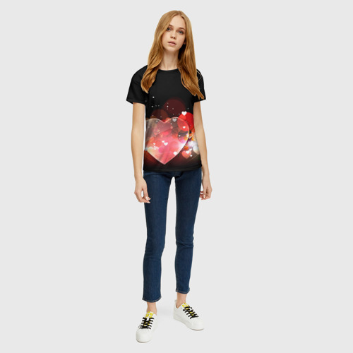 Женская футболка 3D Сердца - фото 5