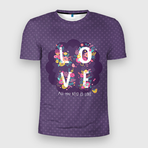 Мужская Спортивная футболка Love (3D)