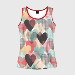 Женская майка 3D Сердечки