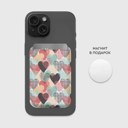 Картхолдер Magsafe магнитный Сердечки - фото 2