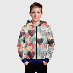 Детская толстовка 3D на молнии Сердечки - фото 2
